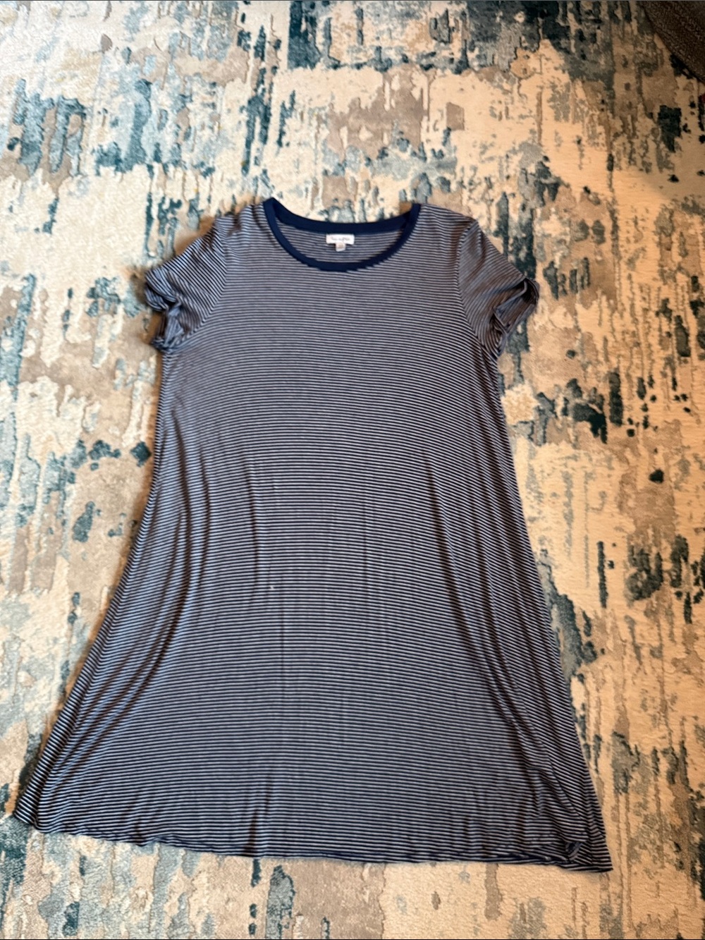 love, Fire Navy & White Striped Tee Dress